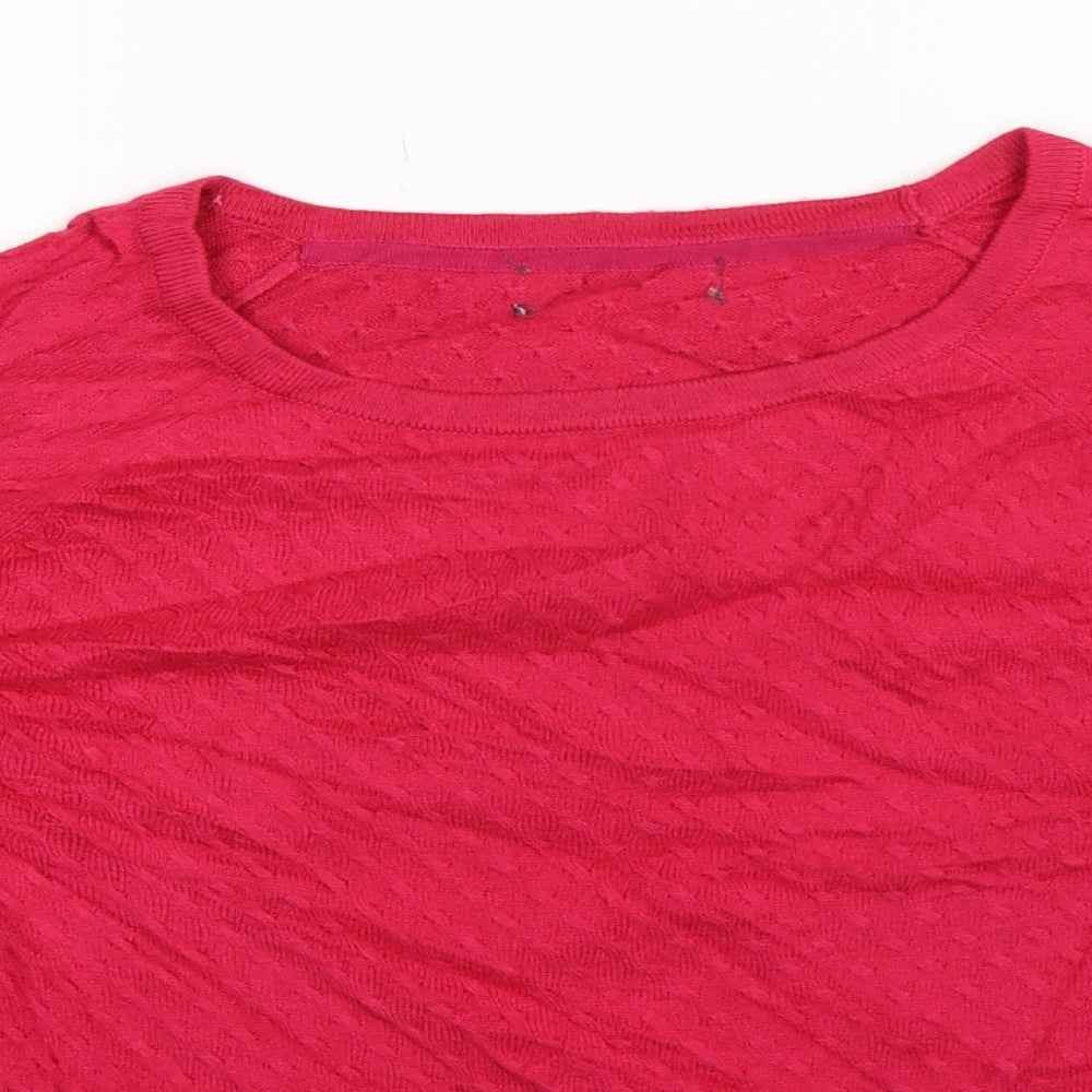Marks and Spencer Womens Pink  Knit Pullover Jumper Size 12