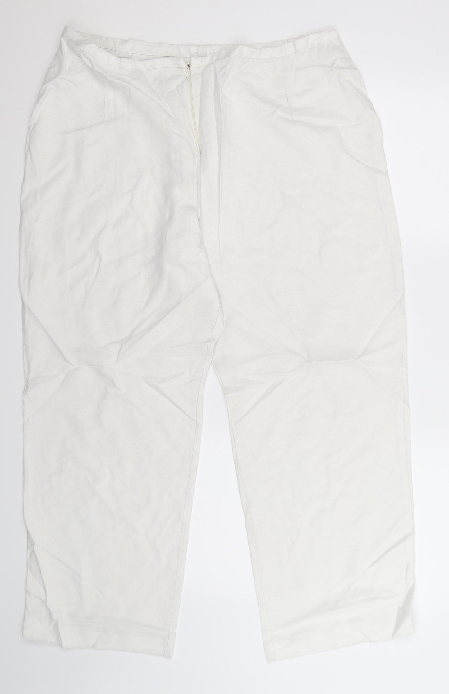 Preworn Womens White   Trousers  Size 34 in L29 in