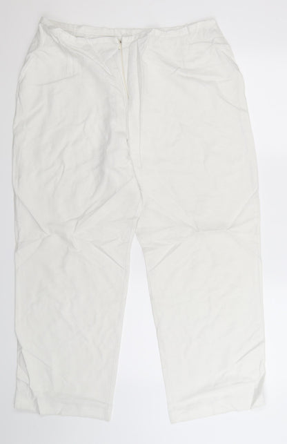 Preworn Womens White   Trousers  Size 34 in L29 in