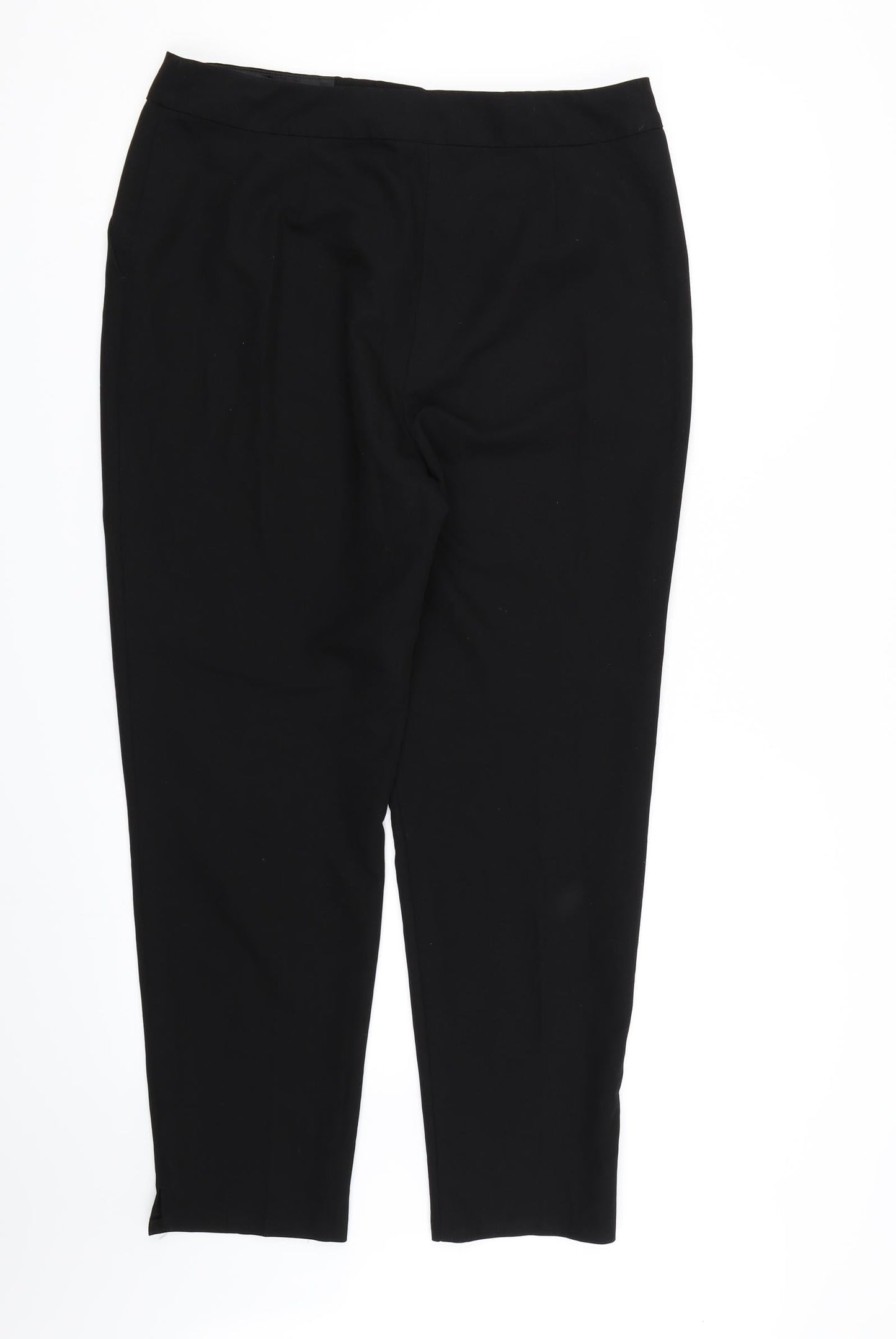 Womens UK Size 12 F&F Regular Fit Dress Pants Black Trousers