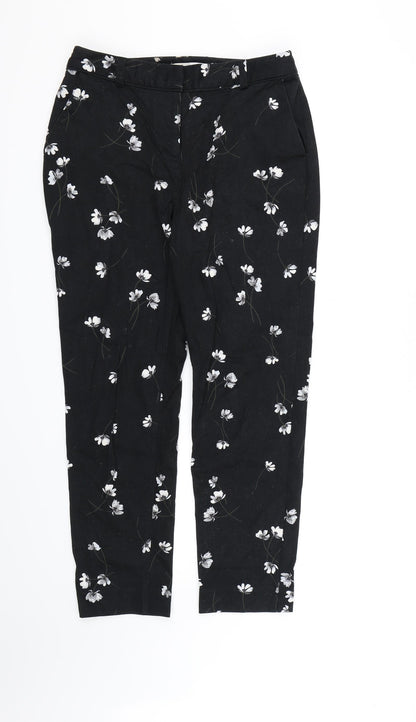 Rocha John Rocha Womens Black Floral  Trousers  Size 10 L26 in