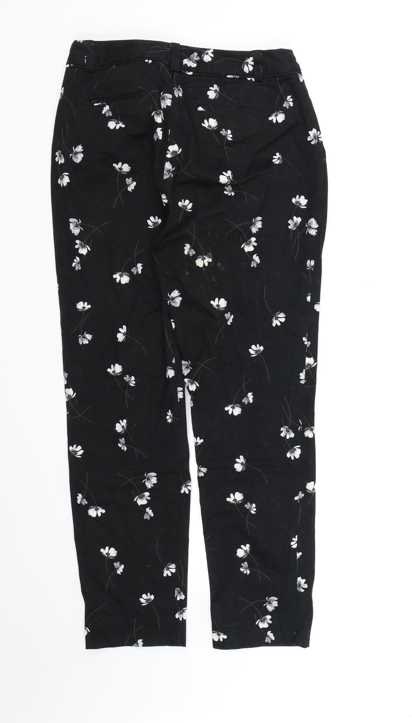 Rocha John Rocha Womens Black Floral  Trousers  Size 10 L26 in