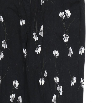 Rocha John Rocha Womens Black Floral  Trousers  Size 10 L26 in