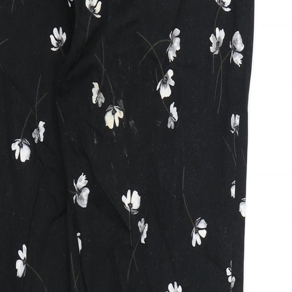 Rocha John Rocha Womens Black Floral  Trousers  Size 10 L26 in