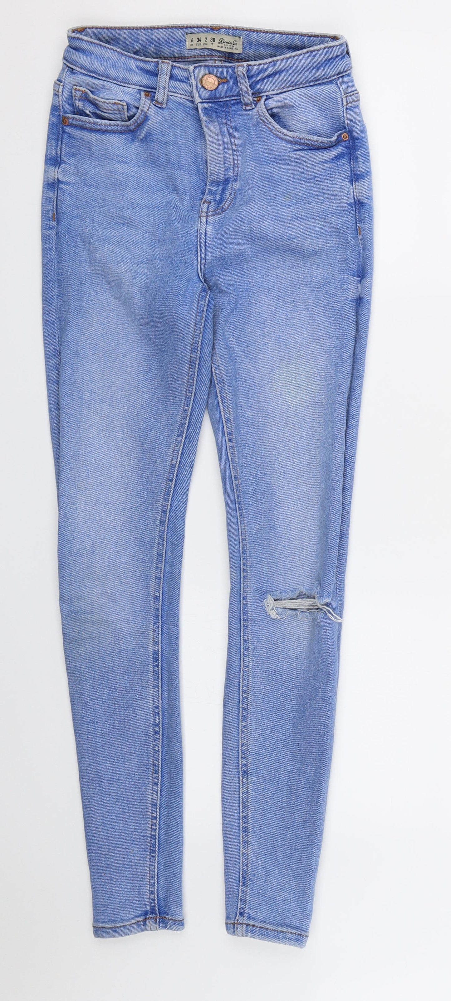 Denim CO. Womens Blue  Denim Skinny Jeans Size 6 L26 in - Skinny Jeans