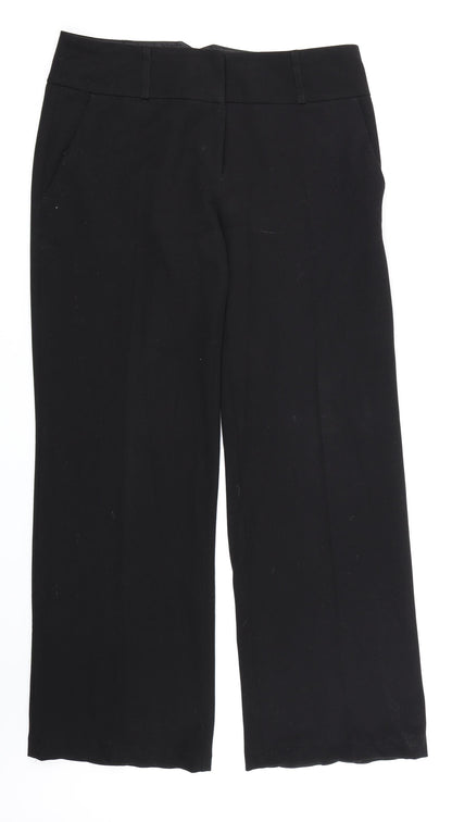 Womens UK Size 10 Atmosphere Regular Fit Dress Pants Black Trousers