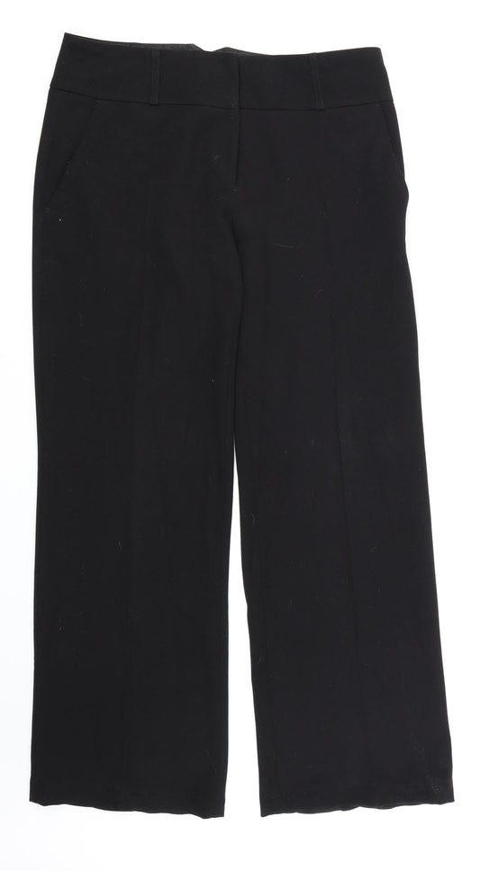 Womens UK Size 10 Atmosphere Regular Fit Dress Pants Black Trousers