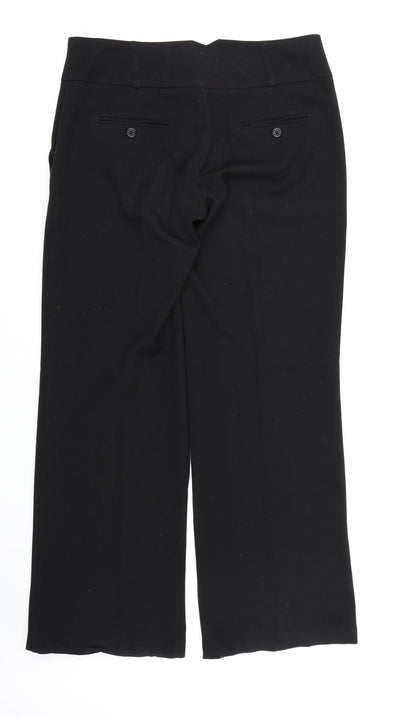 Womens UK Size 10 Atmosphere Regular Fit Dress Pants Black Trousers
