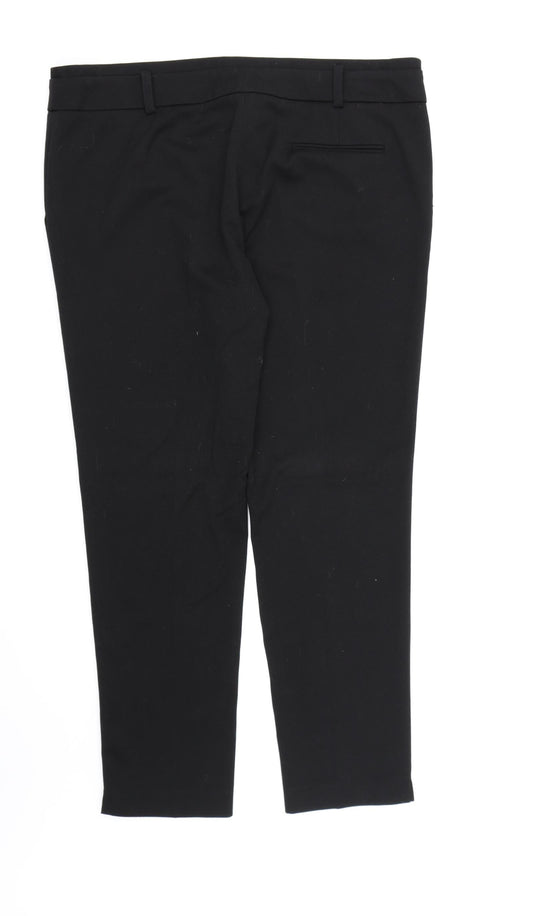 Warehouse Womens Black  Rayon Dress Pants Trousers Size 14 L28 in