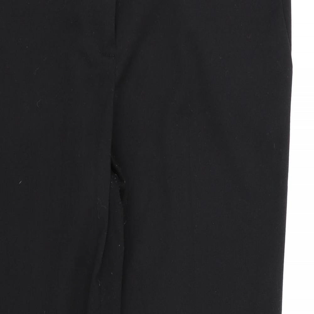 Womens UK Size 14 Warehouse Regular Fit Dress Pants Black Trousers