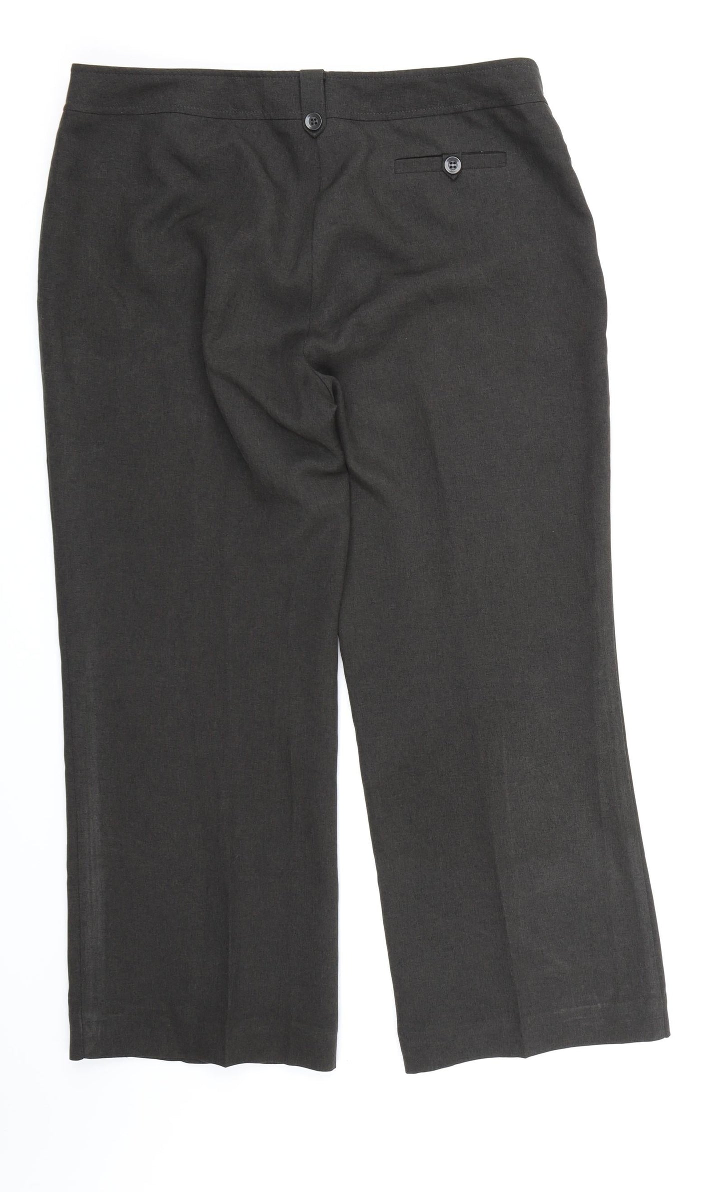 Womens UK Size 14 Dorothy Perkins Regular Fit Dress Pants Green Trousers