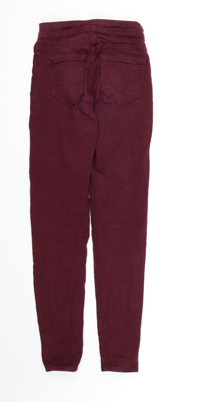 Bershka Womens Purple  Denim Skinny Jeans Size 4 L28 in