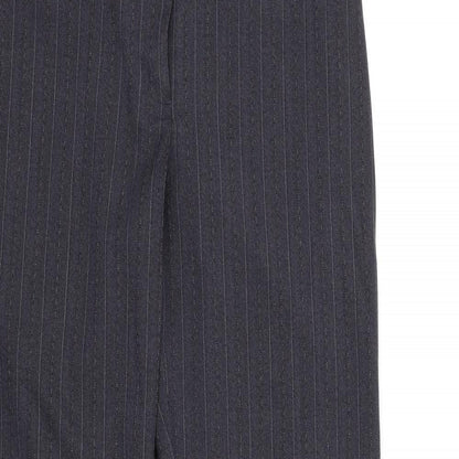 AMARANTO Womens Grey Striped Rayon Dress Pants Trousers Size 14 L31 in