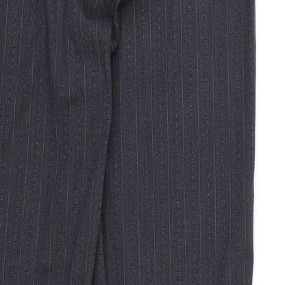 AMARANTO Womens Grey Striped Rayon Dress Pants Trousers Size 14 L31 in