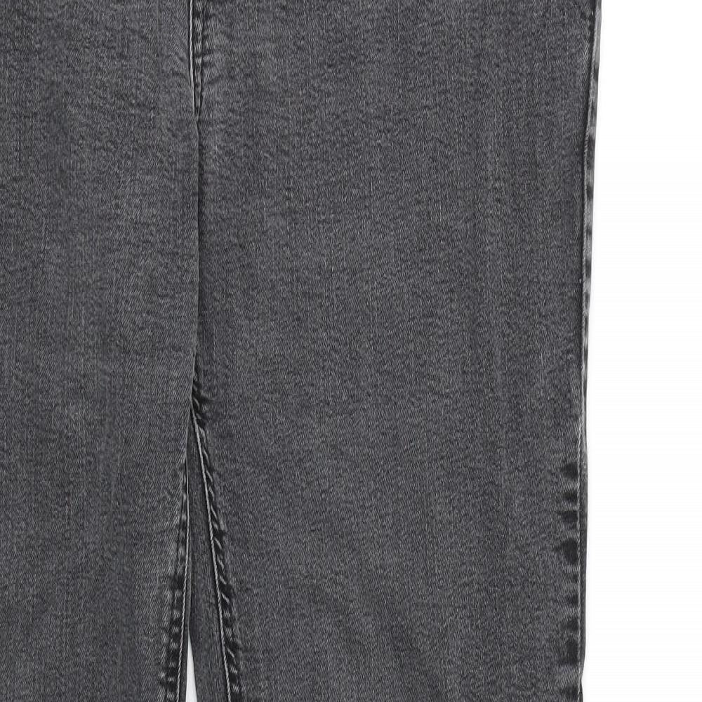 Per Una Womens Grey  Denim Straight Jeans  L30 in