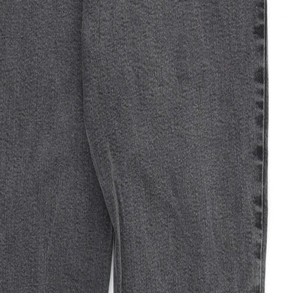 Per Una Womens Grey  Denim Straight Jeans  L30 in
