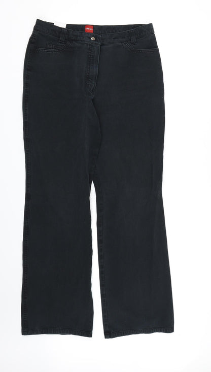 Olsen Womens Black  Denim Straight Jeans  L31 in
