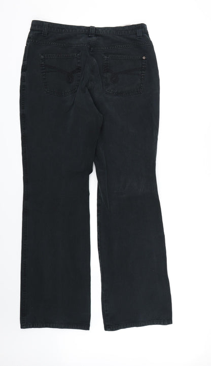 Olsen Womens Black  Denim Straight Jeans  L31 in