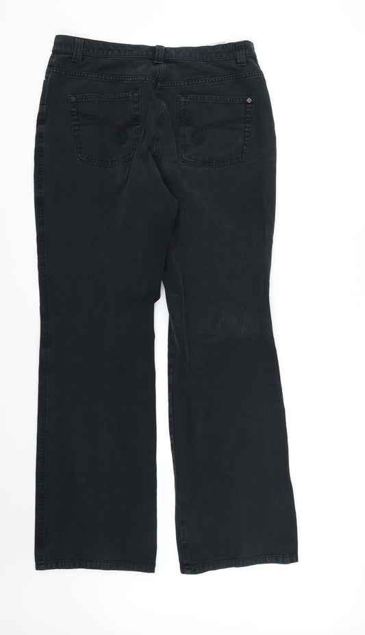 Olsen Womens Black  Denim Straight Jeans  L31 in