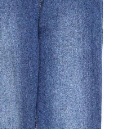 Womens UK Size 8 Papaya Regular Fit Straight Blue Jeans