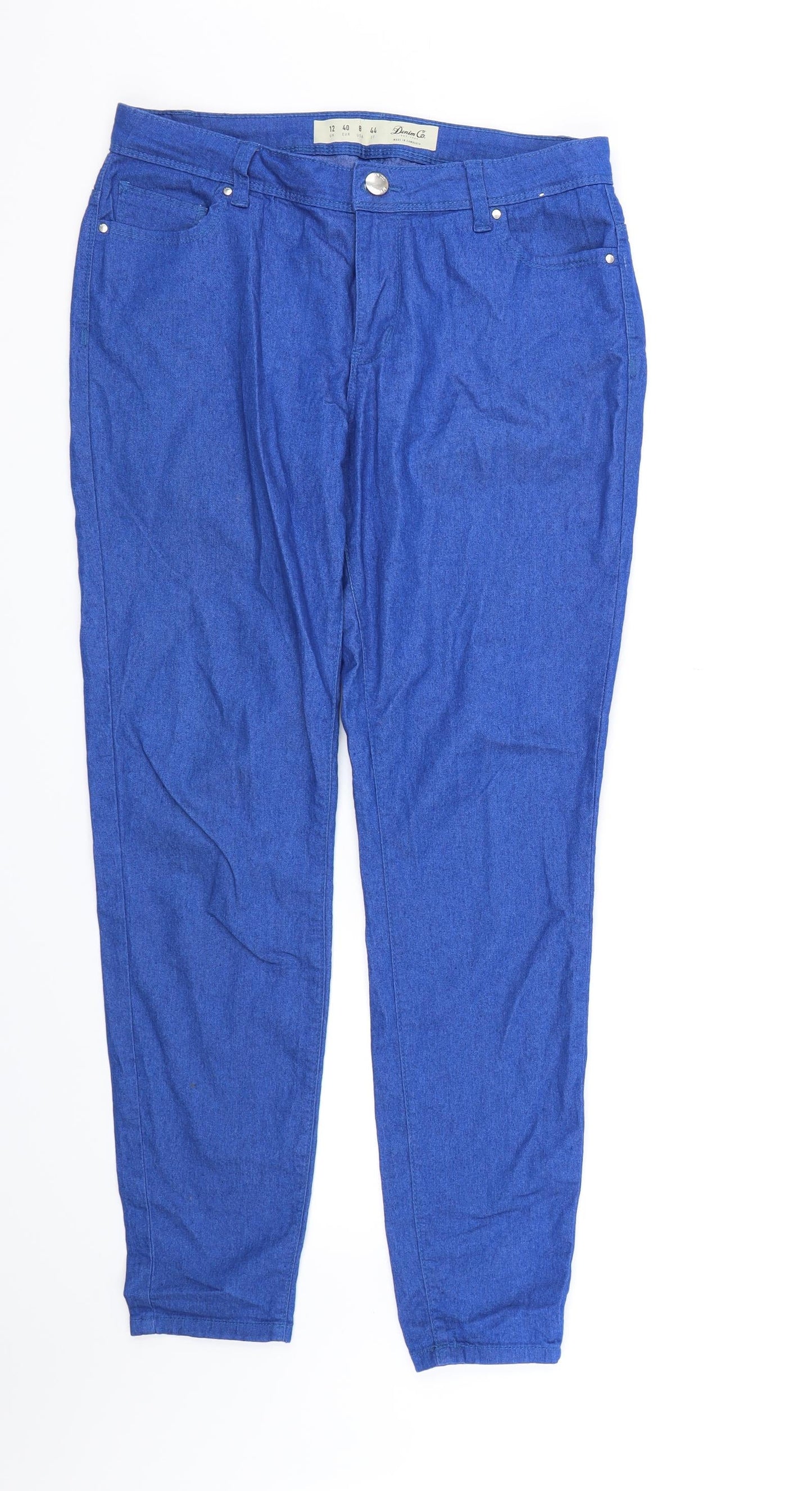 Denim CO. Womens Blue  Denim Skinny Jeans Size 12 L30 in