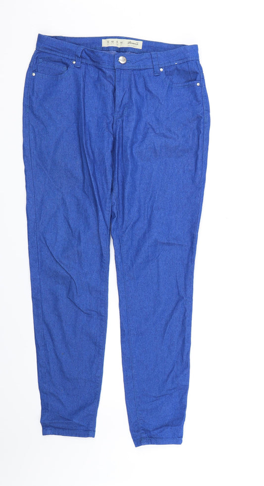 Denim CO. Womens Blue  Denim Skinny Jeans Size 12 L30 in