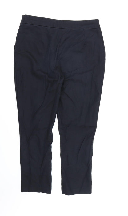 Womens UK Size 12 F&F Regular Fit Dress Pants Black Trousers
