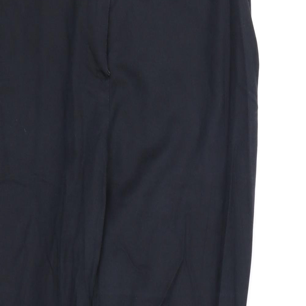 Womens UK Size 12 F&F Regular Fit Dress Pants Black Trousers