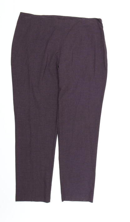 Womens UK Size 18 BHS Regular Fit Dress Pants Purple Trousers