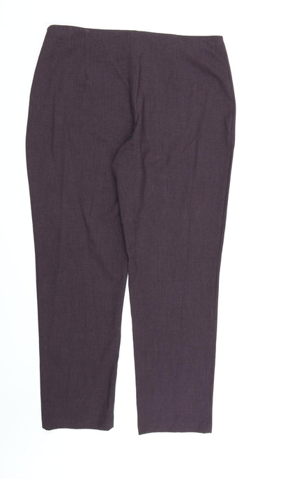 Womens UK Size 18 BHS Regular Fit Dress Pants Purple Trousers