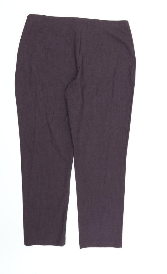 Womens UK Size 18 BHS Regular Fit Dress Pants Purple Trousers