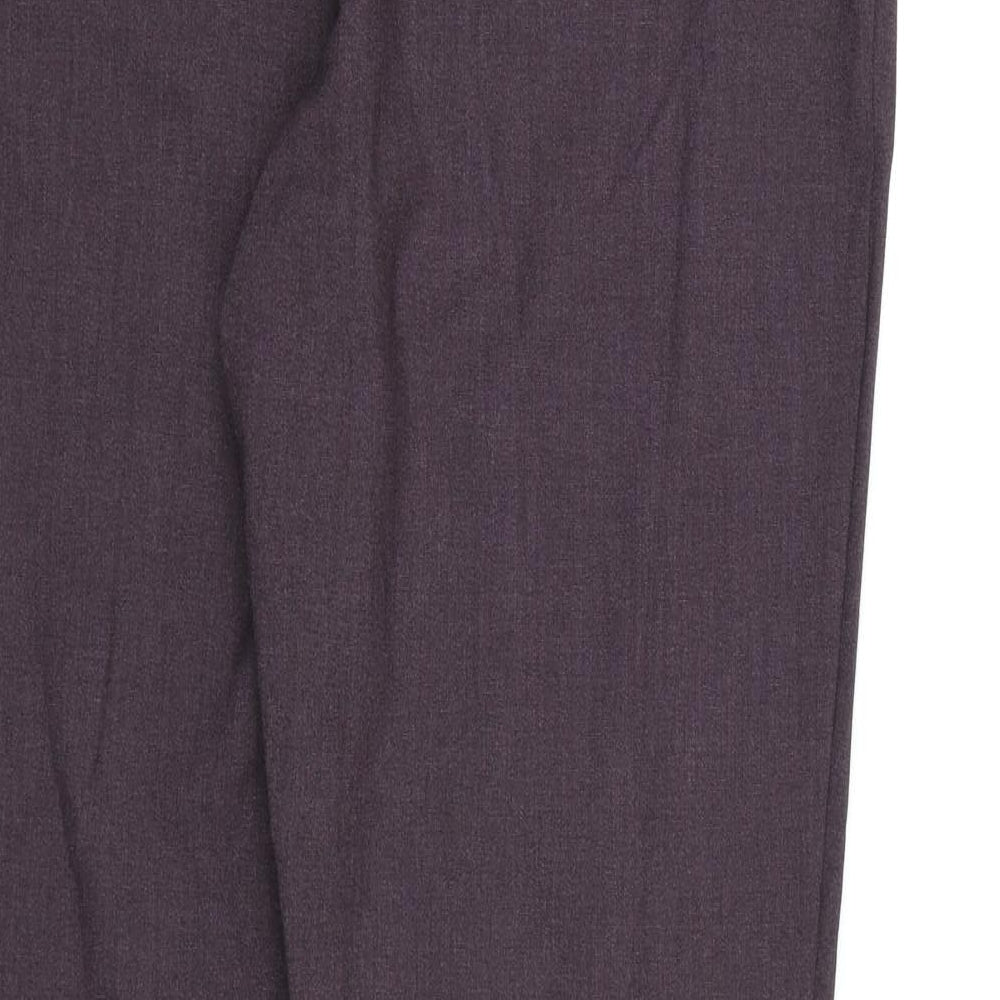 Womens UK Size 18 BHS Regular Fit Dress Pants Purple Trousers