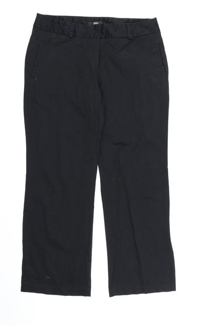 Womens UK Size 12 Marks and Spencer Regular Fit Dress Pants Black Trousers