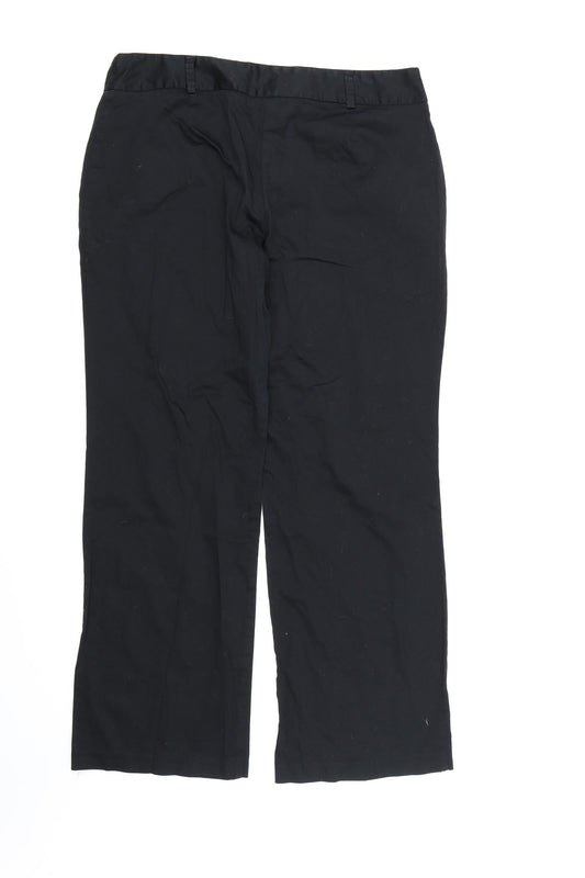 Womens UK Size 12 Marks and Spencer Regular Fit Dress Pants Black Trousers