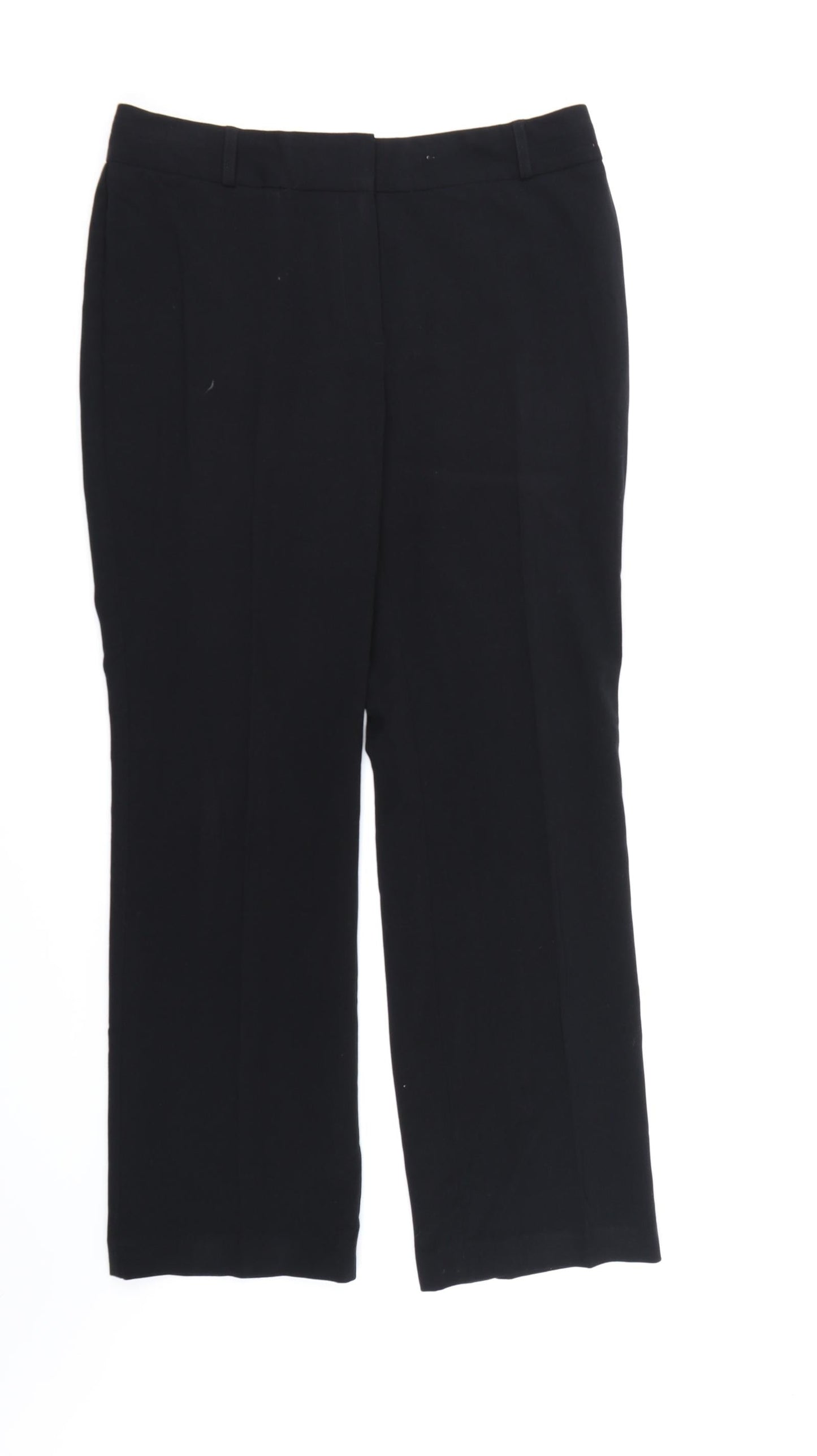 Womens UK Size 10 Marks and Spencer Regular Fit Dress Pants Black Trousers