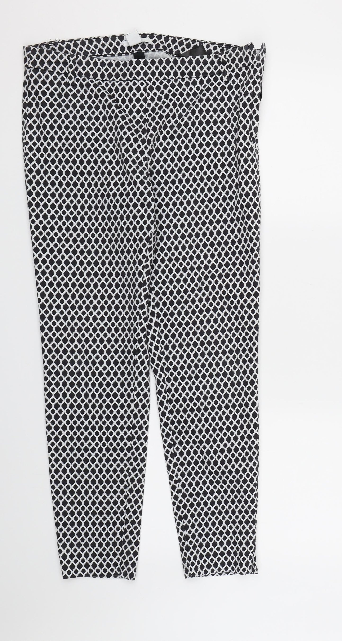 Womens UK Size 10 H&M Regular Fit  Black Trousers