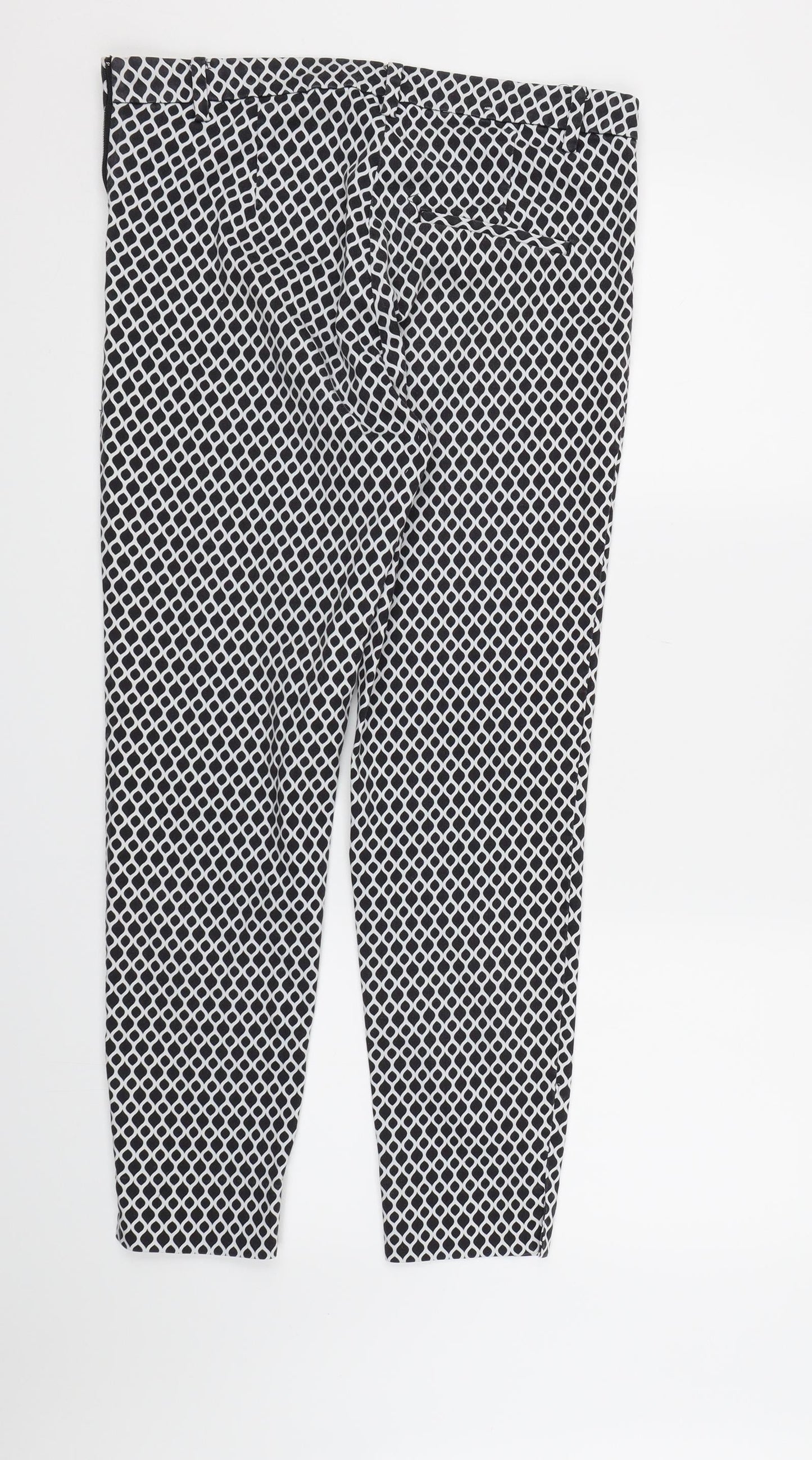 Womens UK Size 10 H&M Regular Fit  Black Trousers