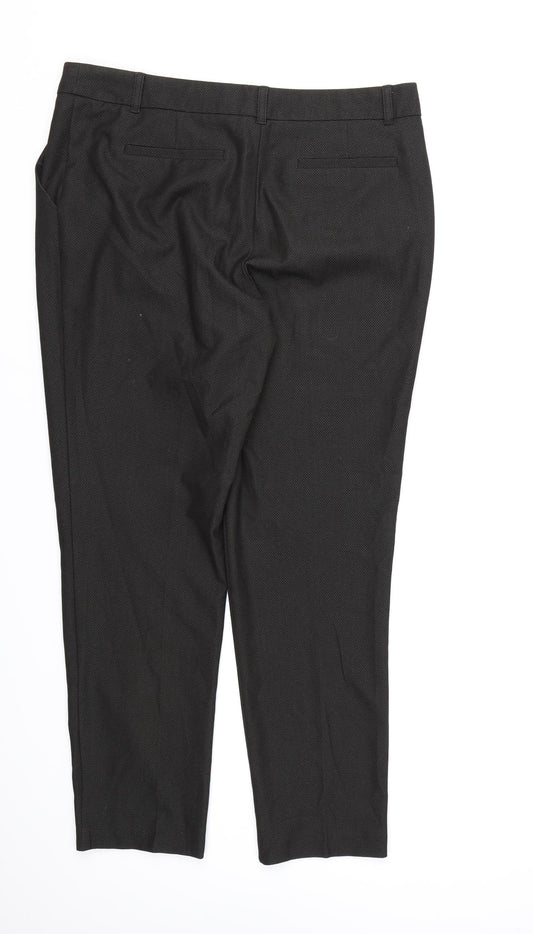 Womens UK Size 12 NEXT Regular Fit Dress Pants Black Trousers