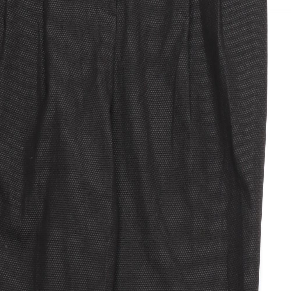 Womens UK Size 12 NEXT Regular Fit Dress Pants Black Trousers