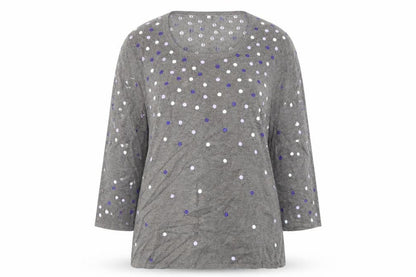 Country Casuals Womens Brown Polka Dot Pullover Jumper Size L