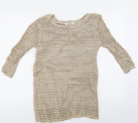 Peacocks Womens Gold   Pullover Jumper Size 8