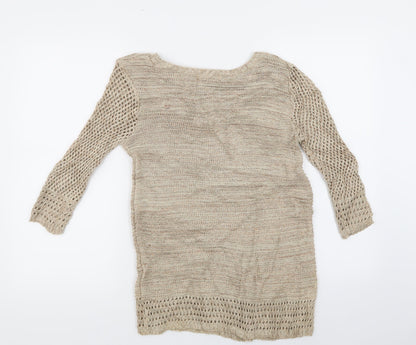 Peacocks Womens Gold   Pullover Jumper Size 8