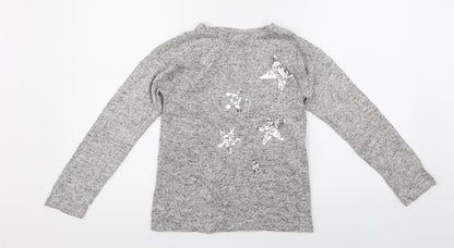 Primark Girls Grey   Pullover Jumper Size 10-11 Years