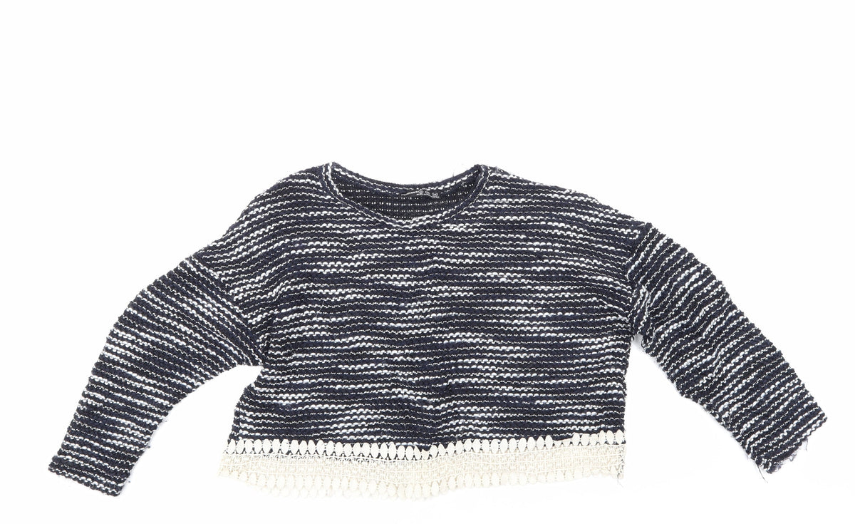 Atmosphere Womens Multicoloured Striped  Pullover Jumper Size 12  - cropped