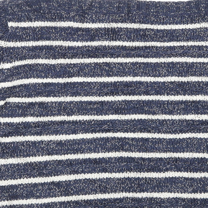 M&Co Womens Blue Striped  Pullover Jumper Size 16