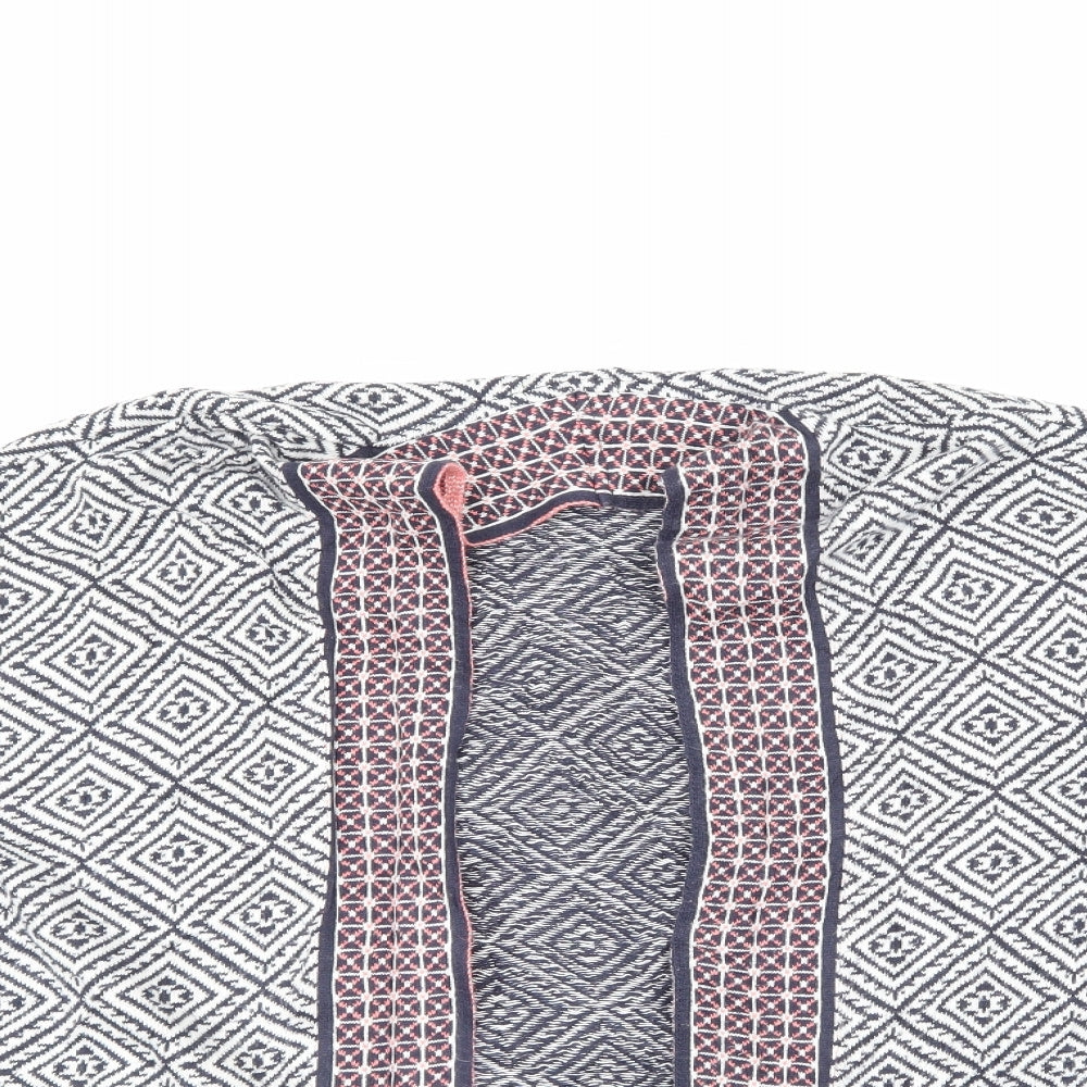 F&F Womens Blue Geometric  Cardigan Jumper Size 12