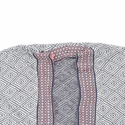 F&F Womens Blue Geometric  Cardigan Jumper Size 12