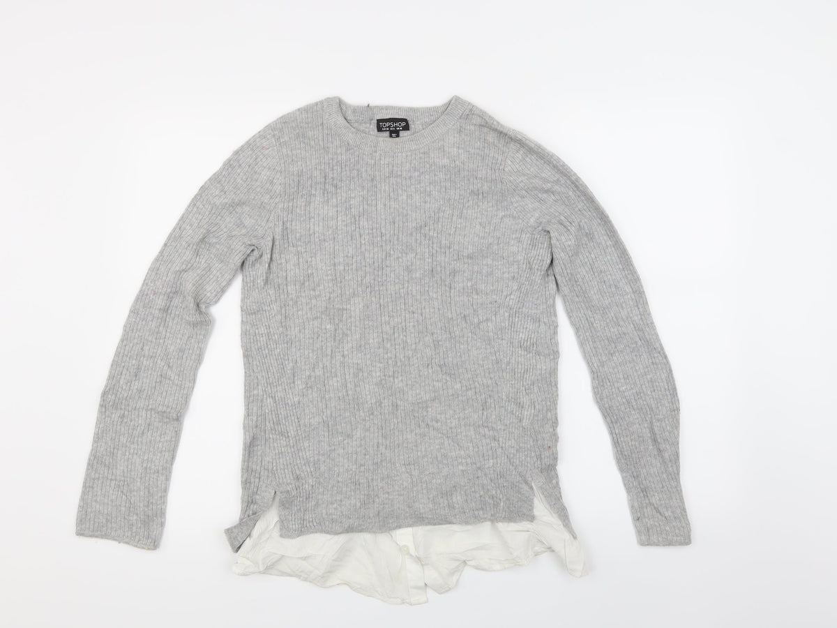 Topshop Womens Grey   Pullover Jumper Size 10
