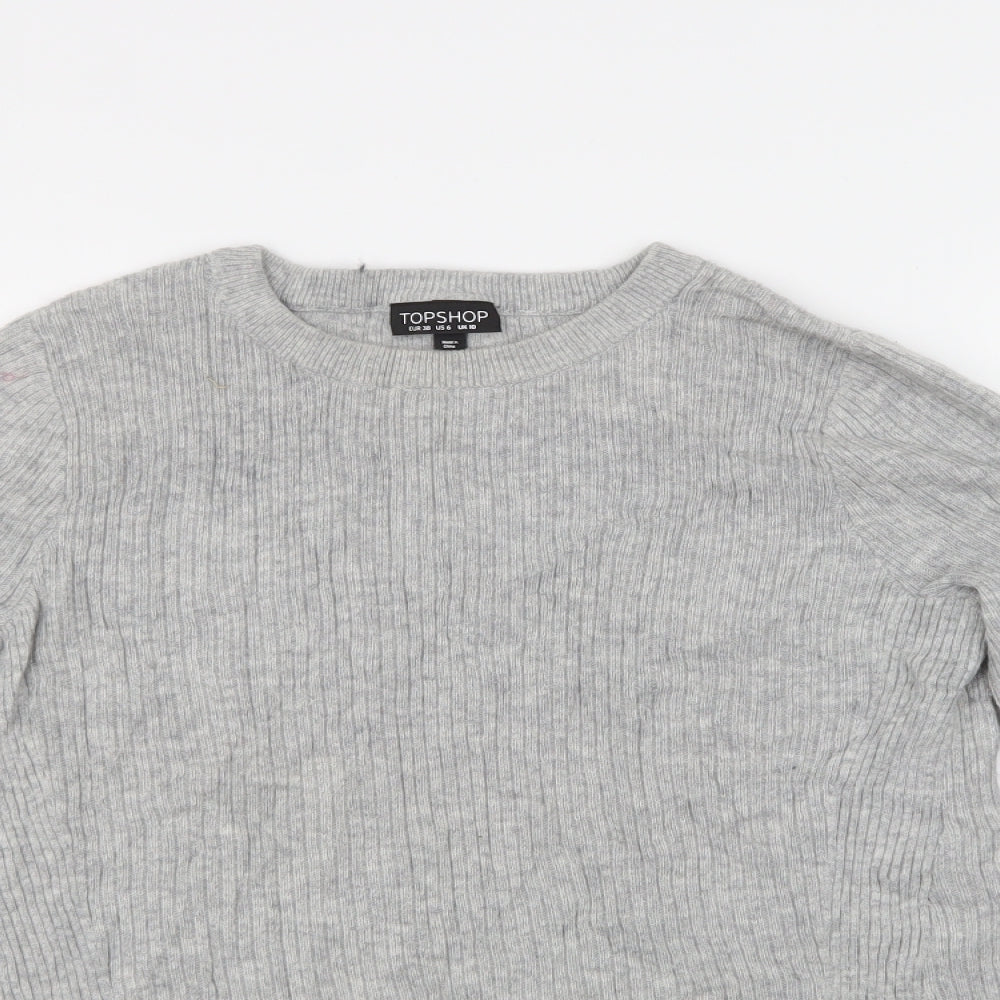 Topshop Womens Grey   Pullover Jumper Size 10