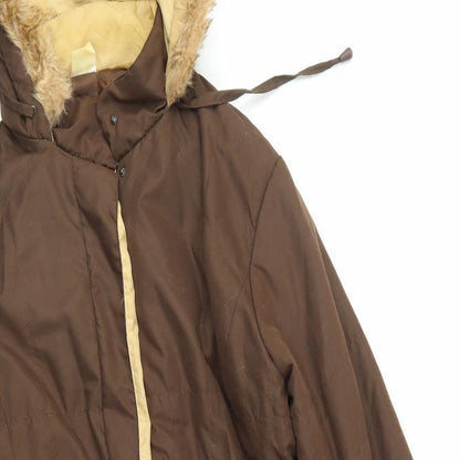 Womens UK Size  Preworn Brown Parka Coat